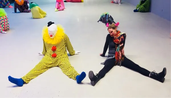 Samantha as a clown